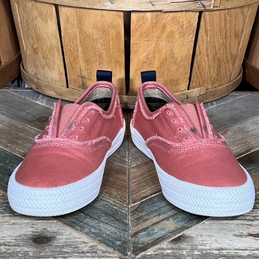 Sperry Crest Knot Washed Red Canvas Slip On Sneak… - image 7
